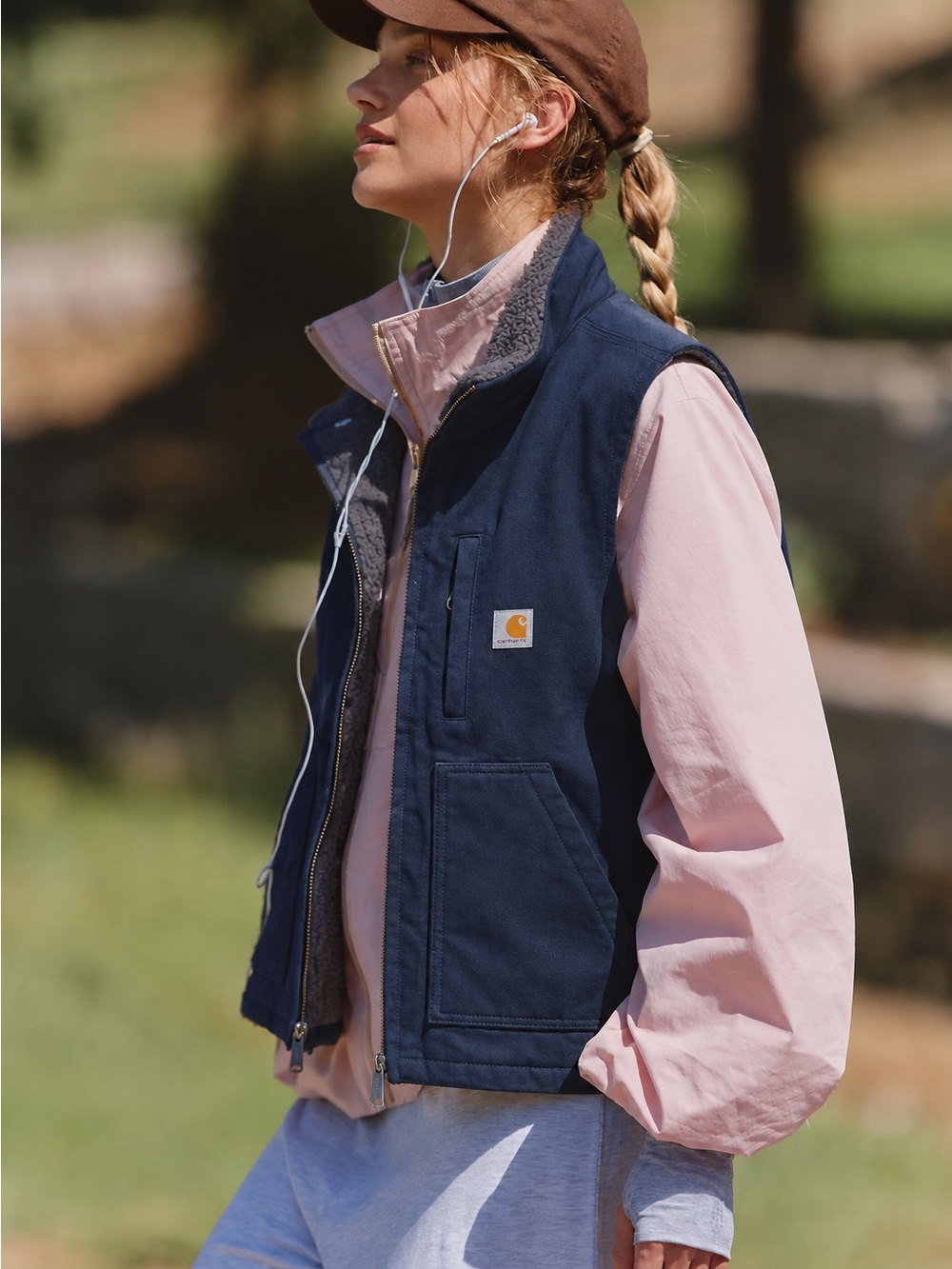 Carhartt Navy Insulated Sherpa Vest